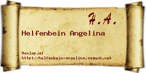 Helfenbein Angelina névjegykártya